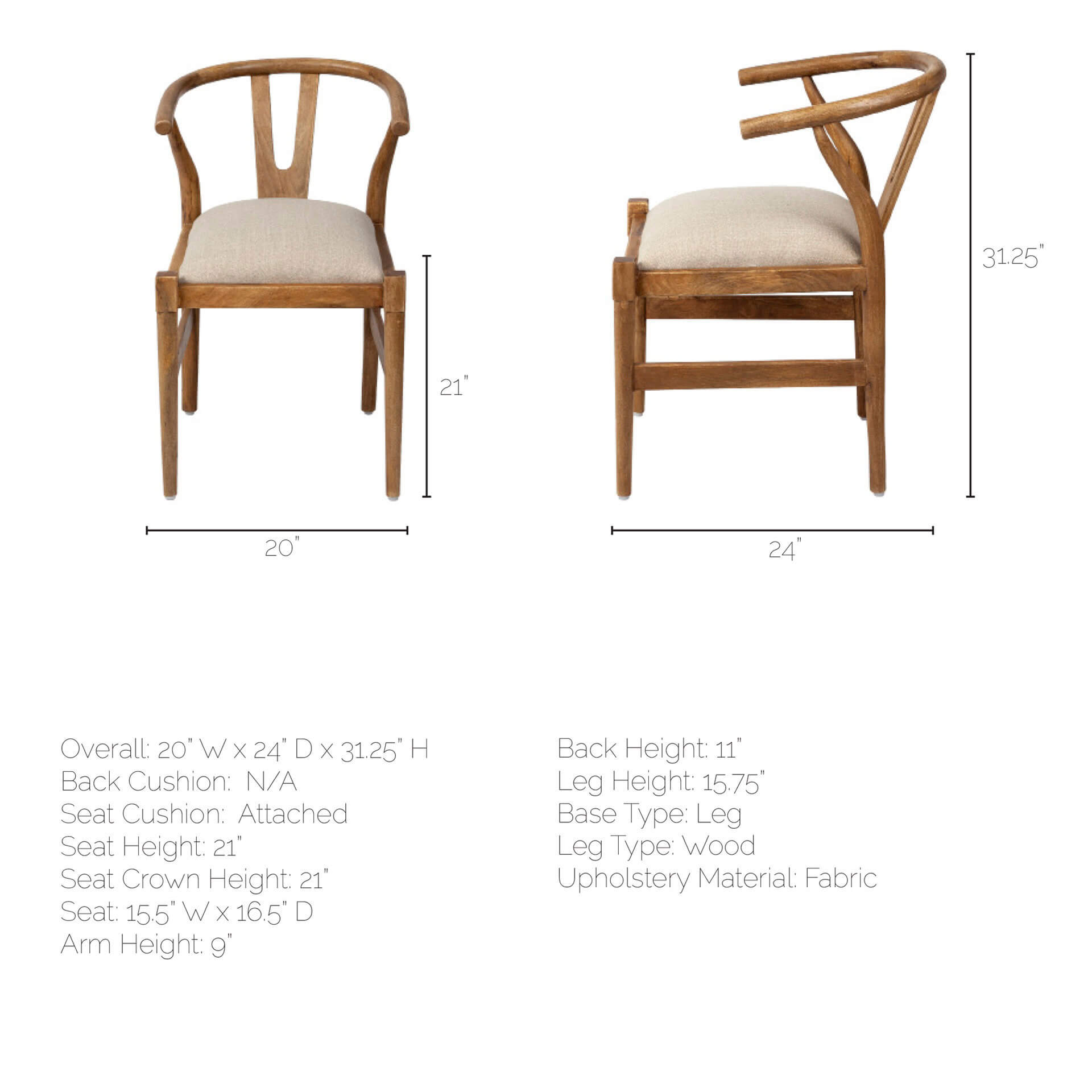 MERCANA TRIXIE CREAM FABRIC DINING CHAIR 67829 port elgin
