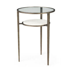 MERCANA FELICITY ANTIQUE GOLD BASE SIDE TABLE 69254-AB toronto