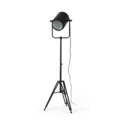 MERCANA DEBDOU BLACK METAL CINEMA-STYLE FLOOR LAMP 69381 perth