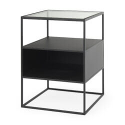 MERCANA SAMSON MATTE BLACK METAL SIDE TABLE 70096 belleville