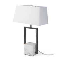 MERCANA PEYTON MARBLE CUBE BASE TABLE LAMP 69701 port elgin
