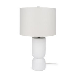 MERCANA EVERLY WHITE CEMENT TABLE LAMP 69707 perterborough