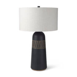 MERCANA JAVIER BLACK BASE TABLE LAMP 69788 perth