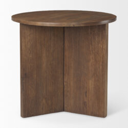 MERCANA ENZO ROUND FLUTED BASE FOYER ACCENT TABLE 69921 nobleton