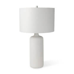 MERCANA MELANIE WHITE CERAMIC TABLE LAMP 68340 oakville