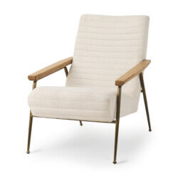 MERCANA GROSJEAN CREAM BOUCLE ACCENT CHAIR 70221 montreal