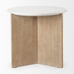 MERCANA ENZO ROUND FLUTED BASE FOYER ACCENT TABLE 69922 godridge