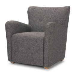 MERCANA DUNSTAN GRAY TWILL FABRIC ACCENT CHAIR 70429 port perry