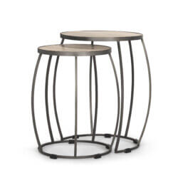 MERCANA CLAPP ROUND WOOD TOP NESTING TABLES 70595 kleinburg