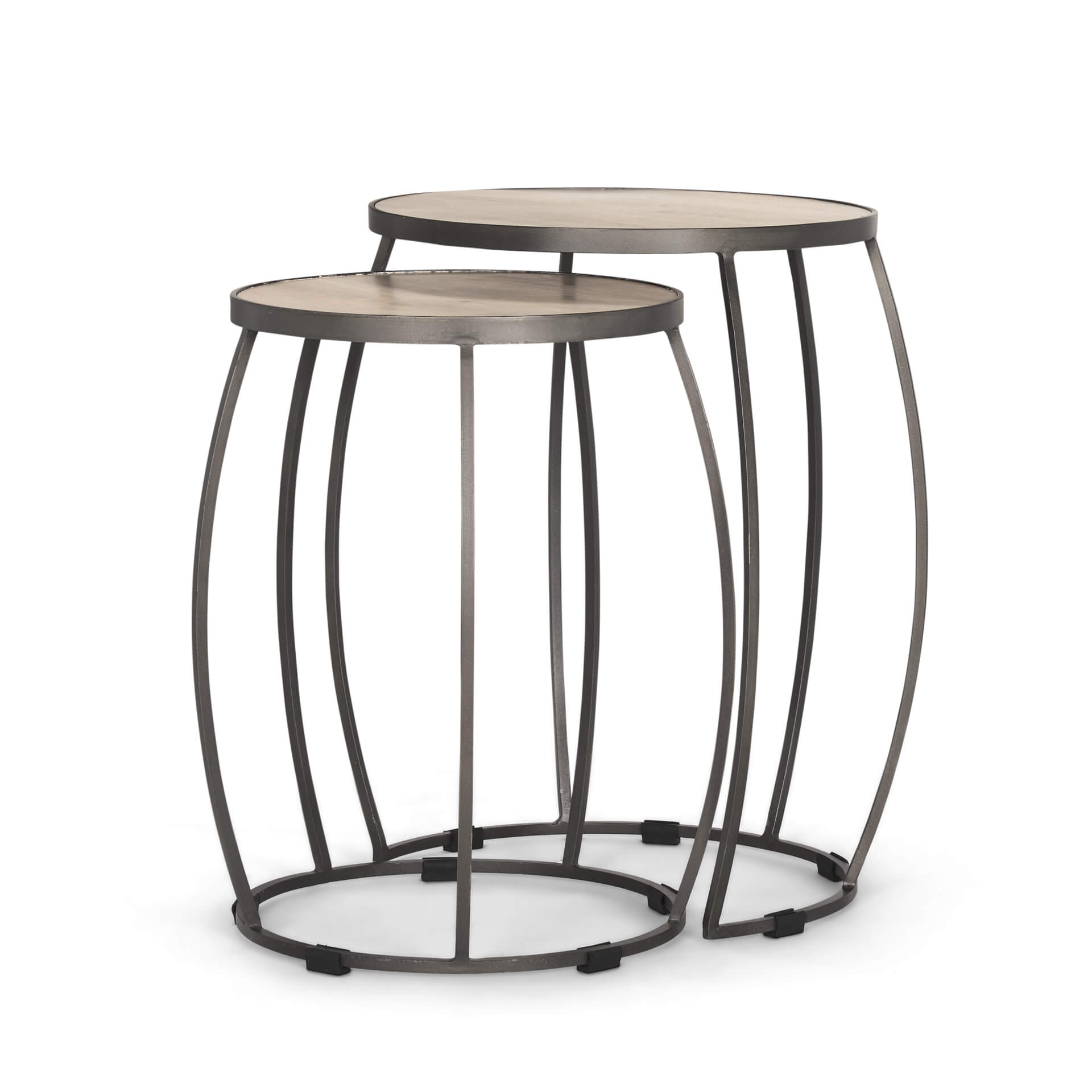 MERCANA CLAPP ROUND WOOD TOP NESTING TABLES 70595 kleinburg