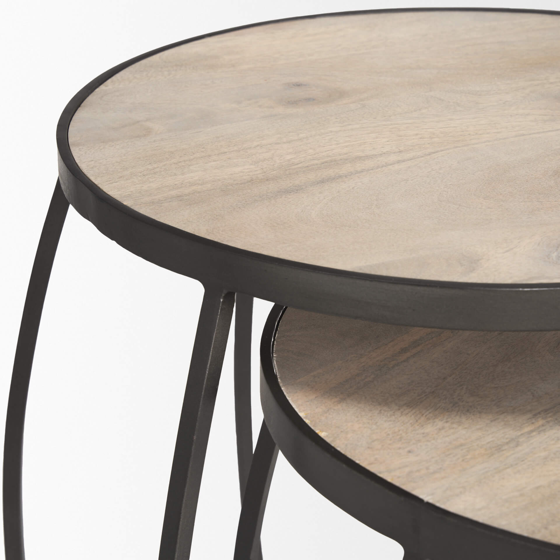MERCANA CLAPP ROUND WOOD TOP NESTING TABLES 70595 kleinburg