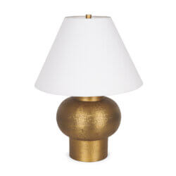MERCANA SALAAH ANTIQUED GOLD BRUSHED METAL TABLE LAMP 70747 ottawa
