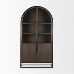 MERCANA SLOAN DARK BROWN WOOD CURIO CABINET 70828 ottawa