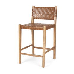 MERCANA SHANE WOVEN LEATHER COUNTER STOOL 70798 calgary