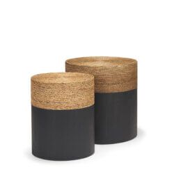 MERCANA WENOPA BLACK WITH JUTE ACCENT TABLES 71048 ottawa
