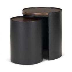 MERCANA VARDEN MATTE BLACK NESTING TABLES 71054 montreal