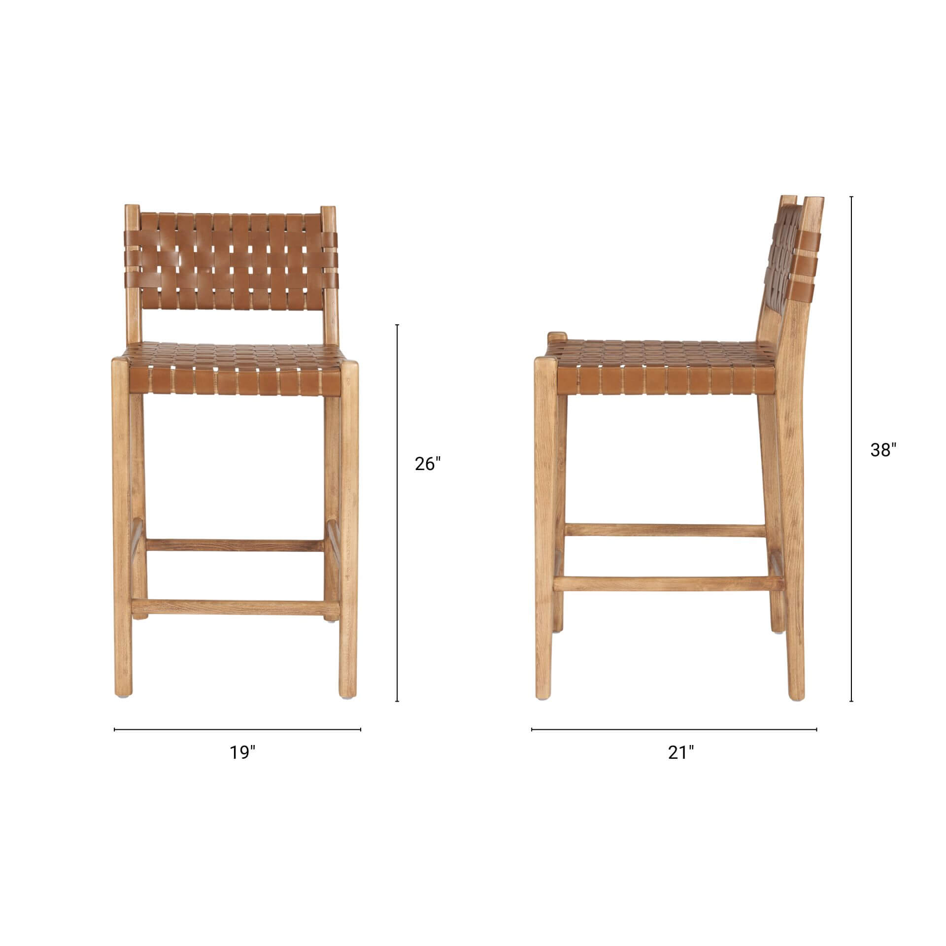 MERCANA SHANE WOVEN LEATHER COUNTER STOOL 70798 calgary