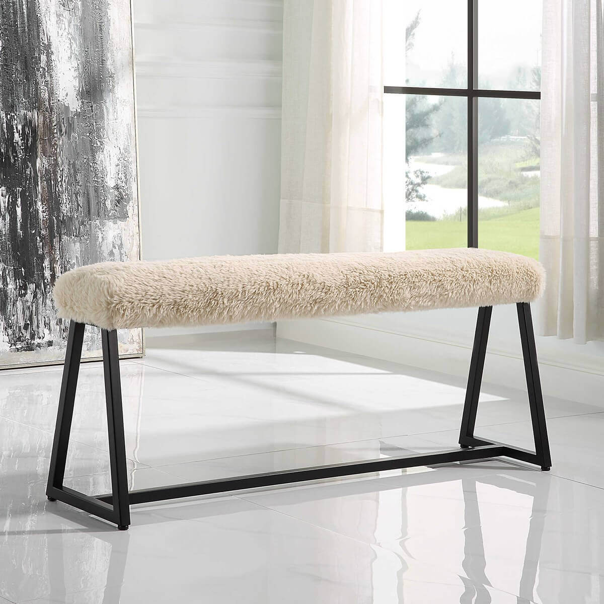 UTTERMOST TAUPO BENCH 23056