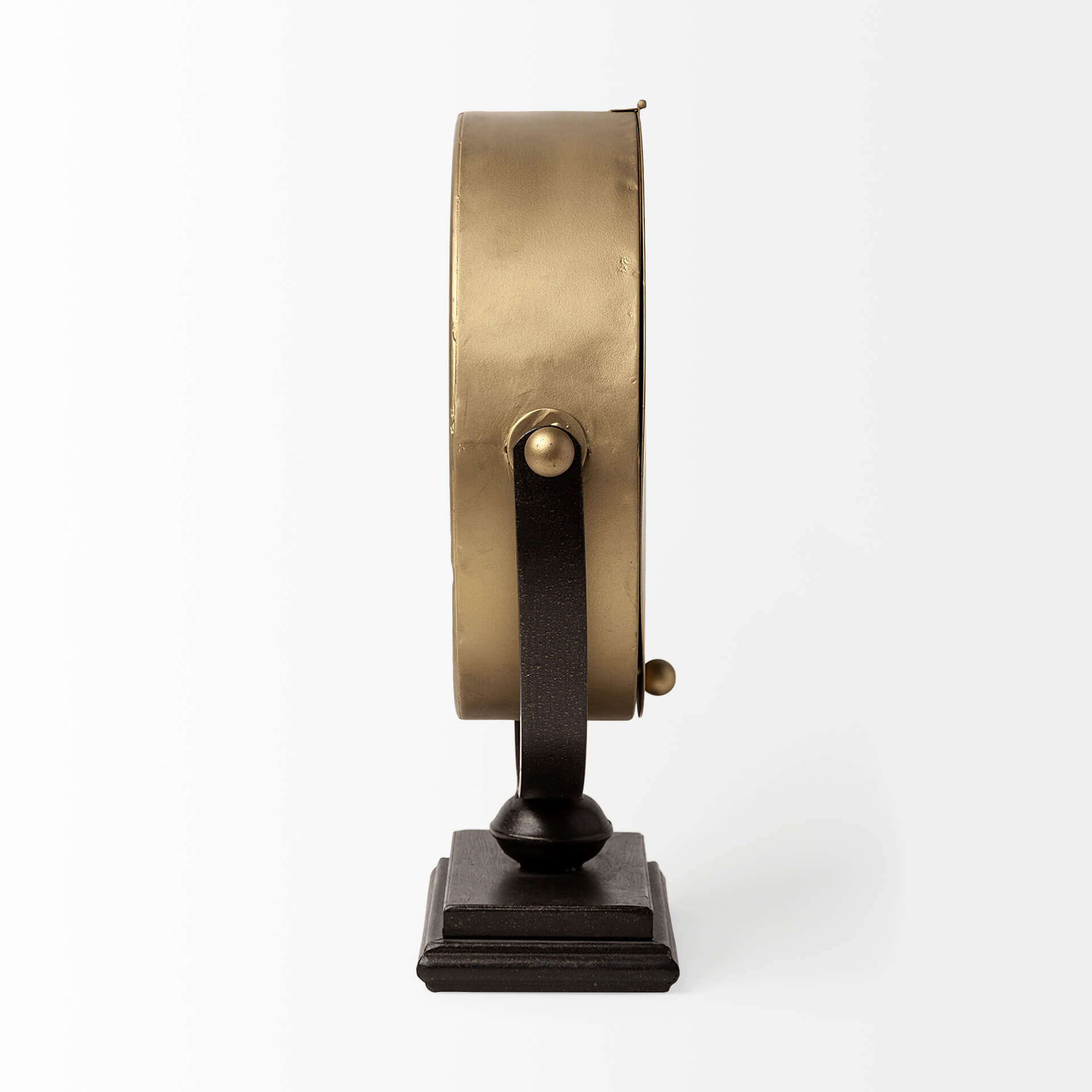 MERCANA HOUSTON GOLD HALF MOON BASE TABLE CLOCK 63102 port perry