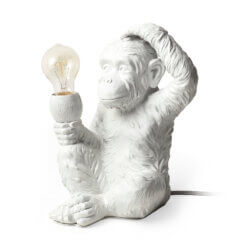 MERCANA SIMIA WHITE RESIN MONKEY TABLE LAMP 65319 uxbridge