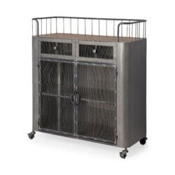 MERCANA UDO METAL TWO DOOR BAR CART 67594 toronto