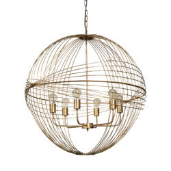 MERCANA CHIRON GOLD METAL GLODE CHANDELIER 68430 montreal