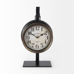 MERCANA TAXZ METALLIC BROWN HANGING TABLE CLOCK 63025 gatineau