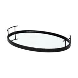 MERCANA ANSEL MIRRORED BOTTOM OVAL TRAY 68984 belleville