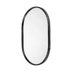 MERCANA SYLVIA OVAL BLACK METAL MIRROR 68738 halifax