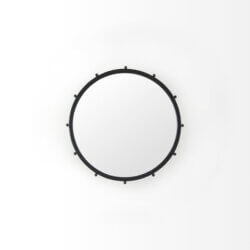 MERCANA ELENA SMALL BLACK METAL MIRROR 69315 kingston