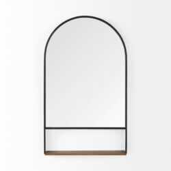 MERCANA CORA WOODEN SHELF ARCHED WALL MIRROR 69320 sudbury