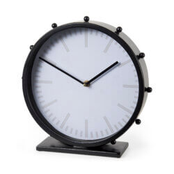 MERCANA MARIAN BLACK STUDDED TABLE CLOCK 69481 stoney creek