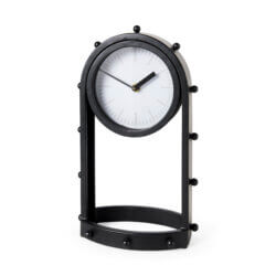 MERCANA MARIAN BLACK STUDDED TABLE CLOCK 69483 uxbridge