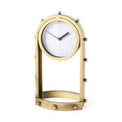 MERCANA MARIAN GOLD STUDDED TABLE CLOCK 69484 kingston