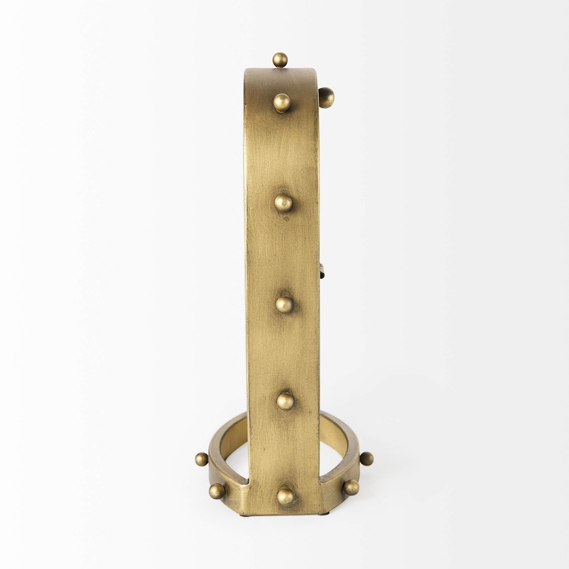 MERCANA MARIAN GOLD STUDDED TABLE CLOCK 69484 kingston