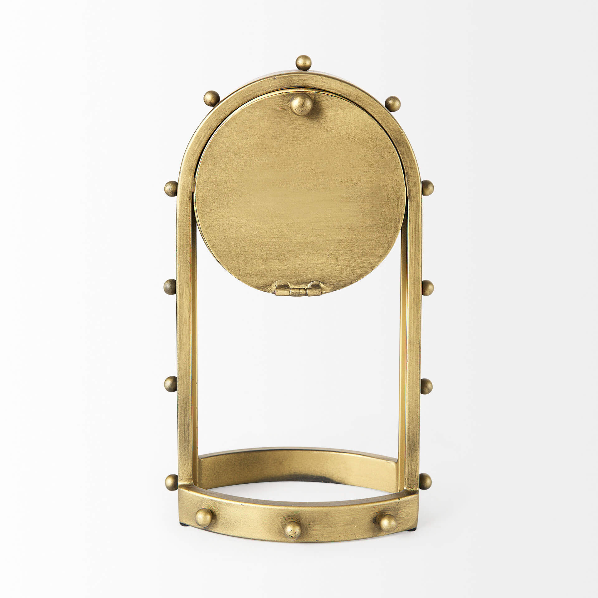 MERCANA MARIAN GOLD STUDDED TABLE CLOCK 69484 kingston