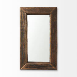 MERCANA GEROME BROWN WOOD WALL MIRROR 69156 orilla