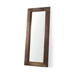 MERCANA GEROME BROWN WOODEN FLOOR MIRROR 69560 vaughan