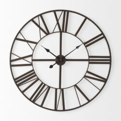 MERCANA PENDER BLACK IRON WALL CLOCK 69651 oakville
