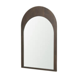 MERCANA CELESTE DARK BROWN WOOD ARCHED MIRROR 70140 nobleton