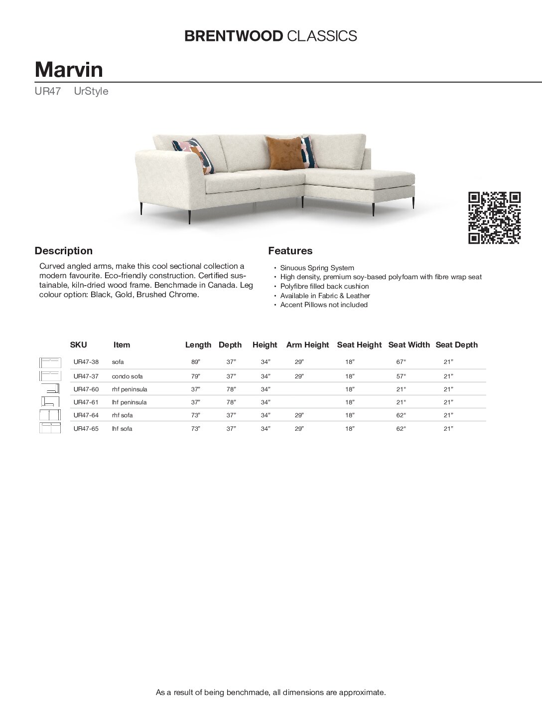 BRENTWOOD CLASSICS MARVIN COLLECTION UR47-38 - Image 3