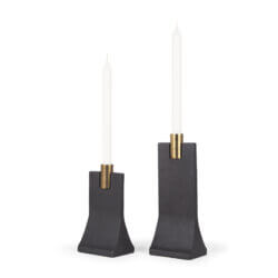 MERCANA POLLI MATTE BLACK TAPER CANDLEHOLDERS 70672 king city