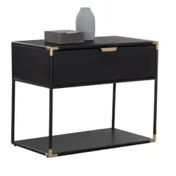 SUNPAN DOONE NIGHTSTAND BLACK 110767 monton