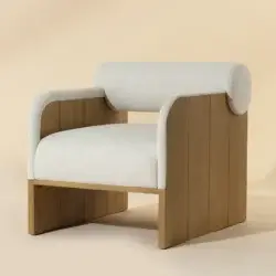 SUNPAN COBURN LOUNGE CHAIR - RUSTIC OAK - ECLIPSE WHITE 111514 newmarket