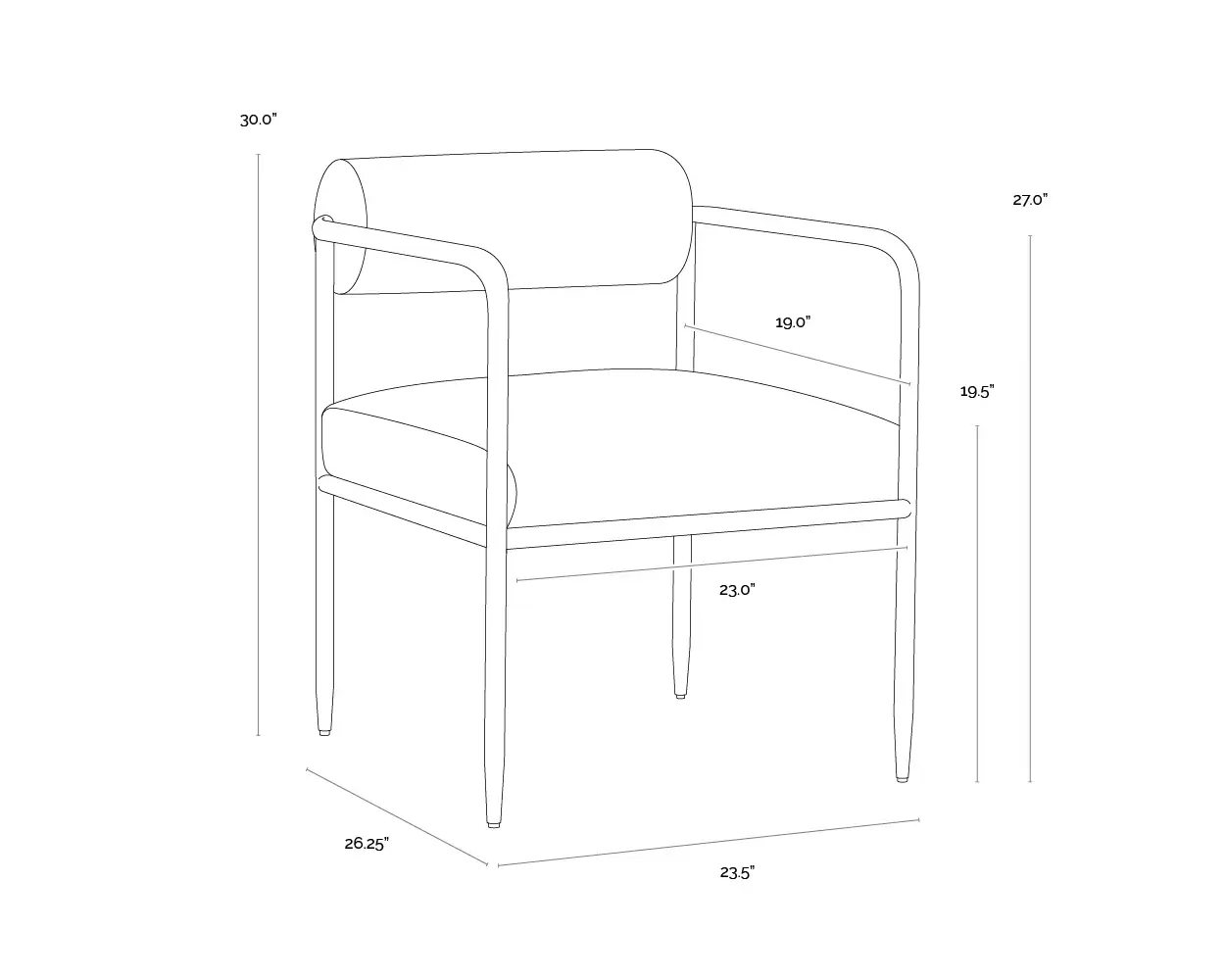 SUNPAN AJANI DINING ARMCHAIR TAN 111844 toronto