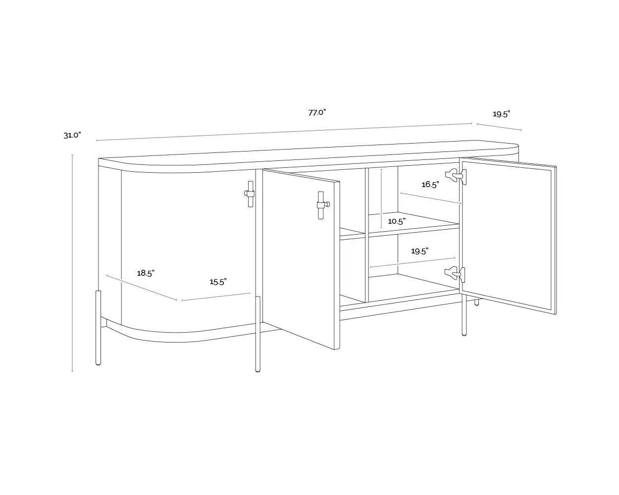 SUNPAN CATALDI SIDEBOARD 111837 nobleton