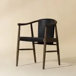 SUNPAN ARAN DINING ARMCHAIR - ONYX LEATHER 111987 montreal