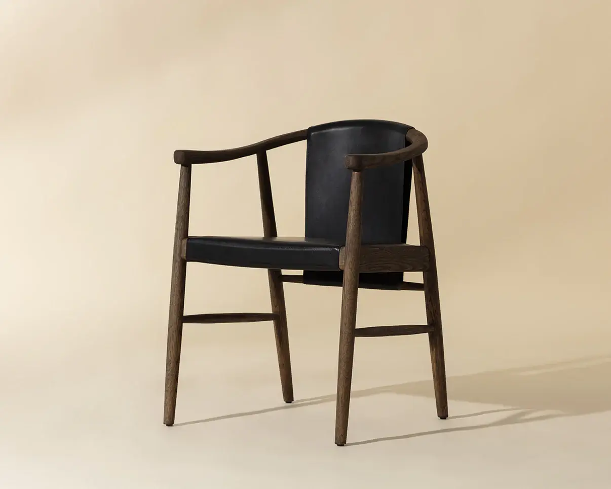 SUNPAN ARAN DINING ARMCHAIR - ONYX LEATHER 111987 montreal