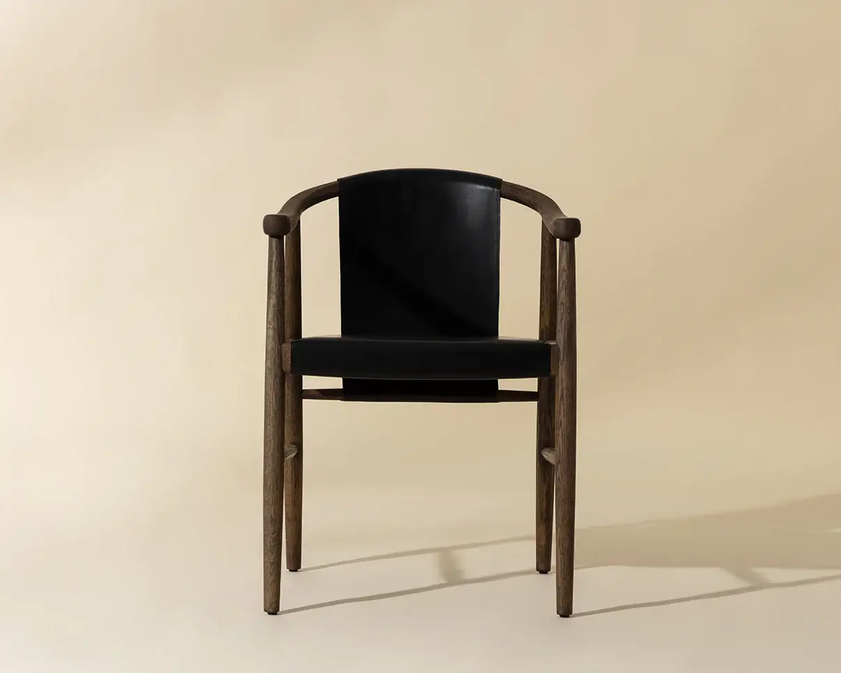 SUNPAN ARAN DINING ARMCHAIR - ONYX LEATHER 111987 montreal
