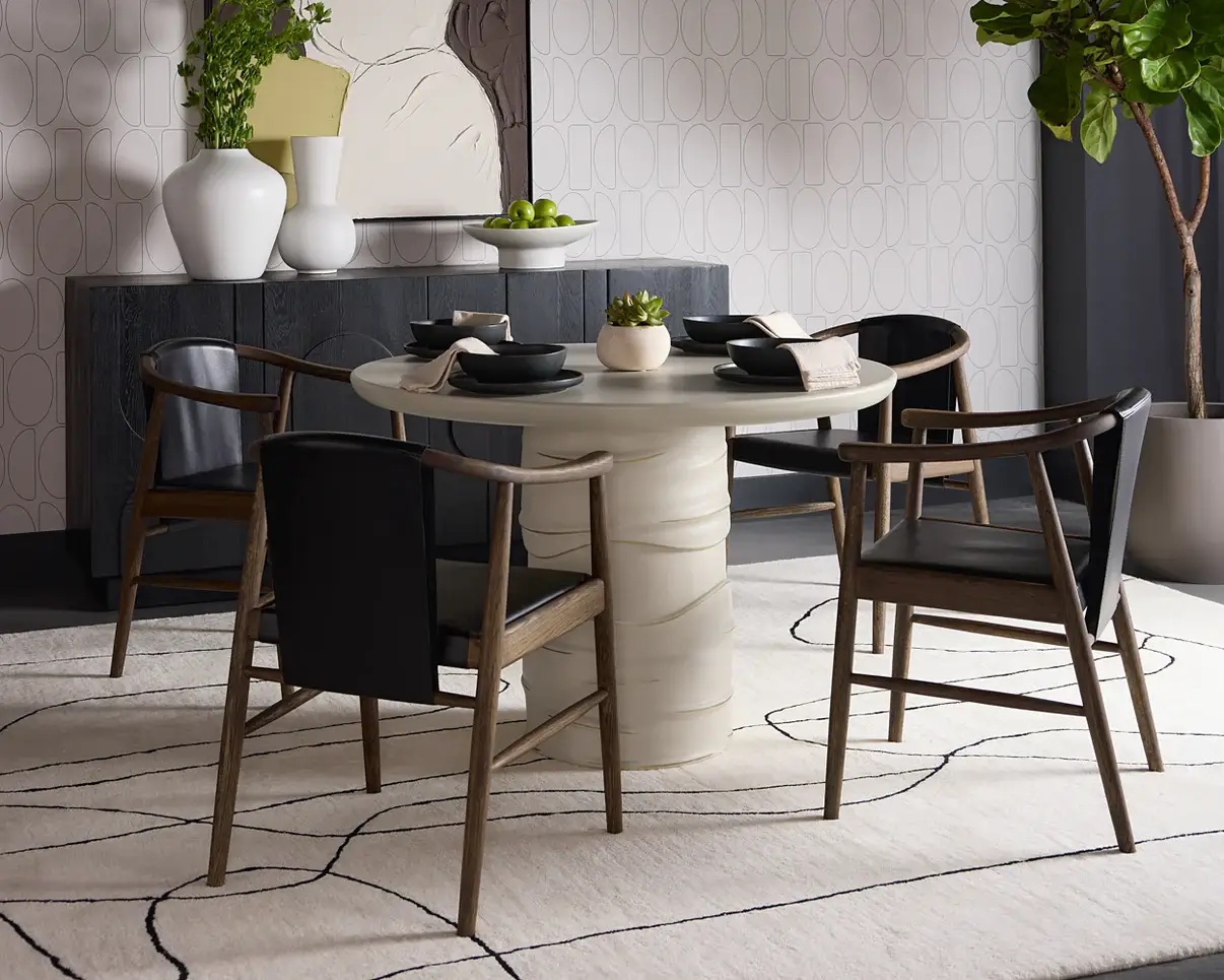 SUNPAN ARAN DINING ARMCHAIR - ONYX LEATHER 111987 montreal